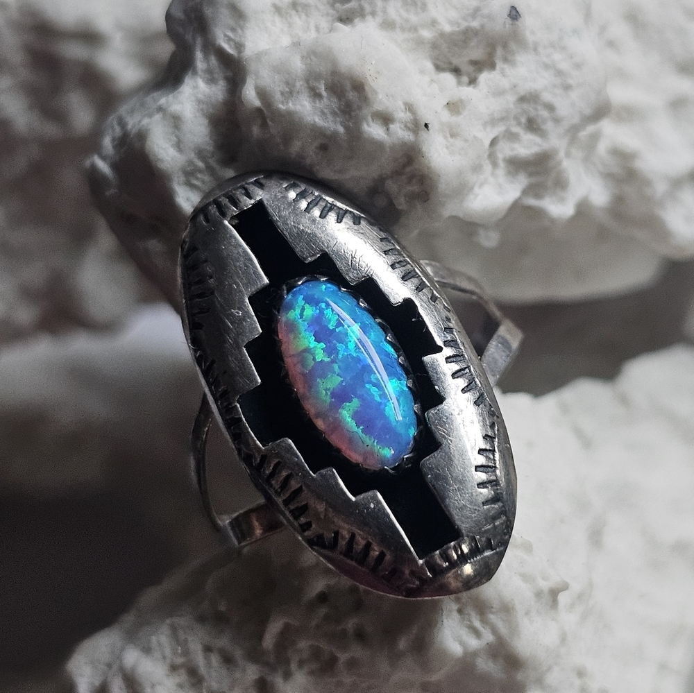 Sterling Silver Opal Ring
